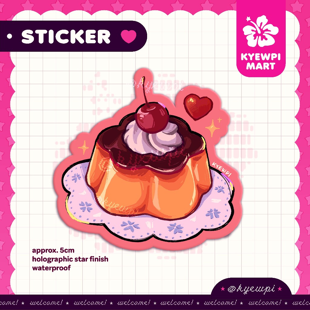 Pudding Waterproof Vinyl Sticker by KYEWPI | Shopee Philippines