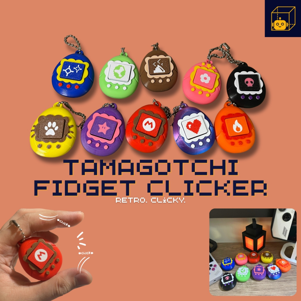 PixelBlock3D Fidget Clicker Keychain Tamagotchi Clicker Retro Style ...