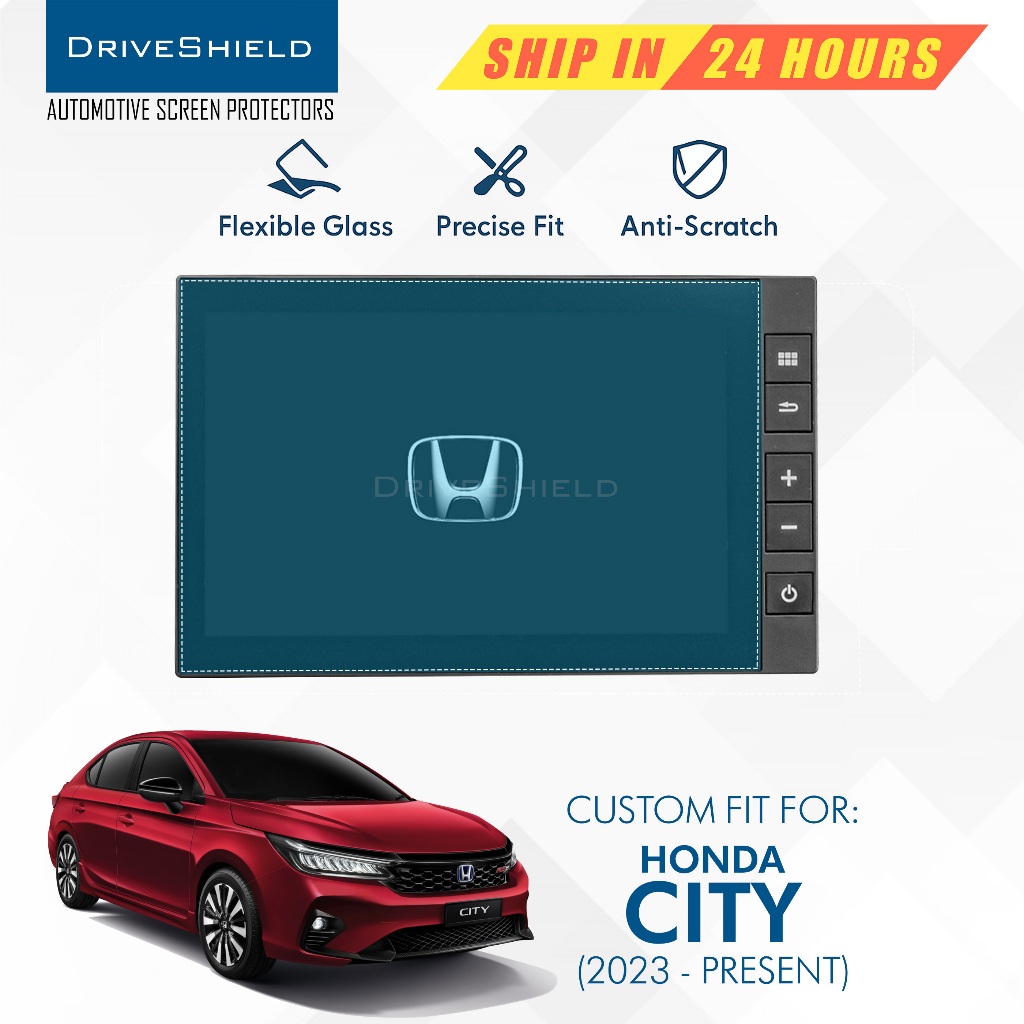 DriveShield Flexible Glass Screen Protector for Honda City 2022 - 2025 ...