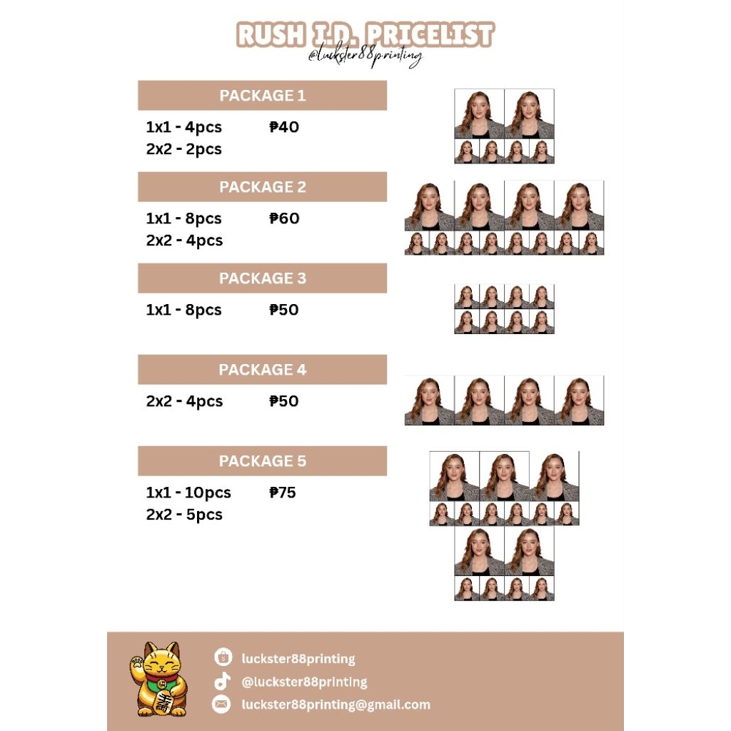 RUSH ID | PHOTO PRINTING | LAMINATED SERVICES | Shopee Philippines
