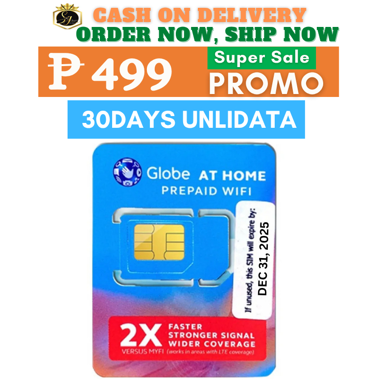 Globe at Home Prepaid Wifi Sim FREE 30DAYS UNLIDATA/10GB/20GB Data