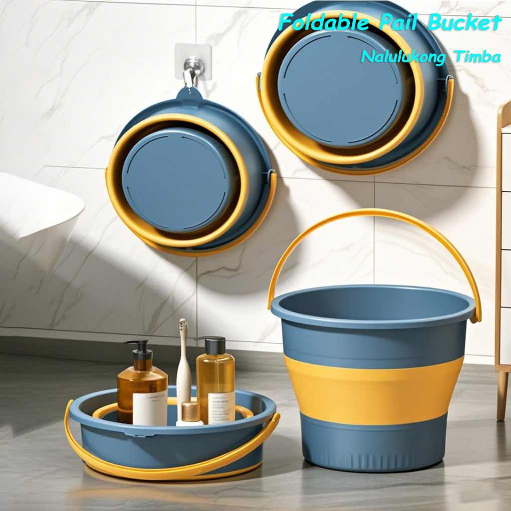 5L Collapsible Basin Foldable Pail Bucket Multifunctional Portable ...