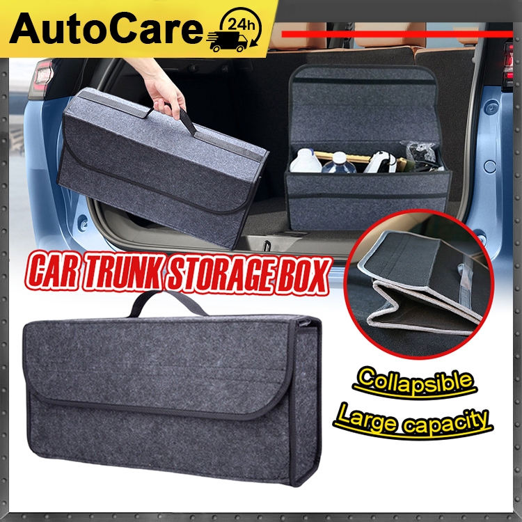 Car Trunk Storage Box Foldable Soft Felt Big Capacity Auto Multiuse ...