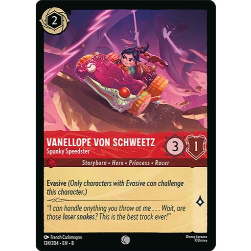 DISNEY LORCANA Reign of Jafar Non-Foil VANELLOPE VON SCHWEETZ #124/204 |  Shopee Philippines