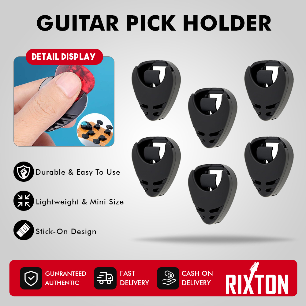 RIXTON Guitar Pick Holder Easy to Paste on the Guitar Heart-Shaped Pick ...