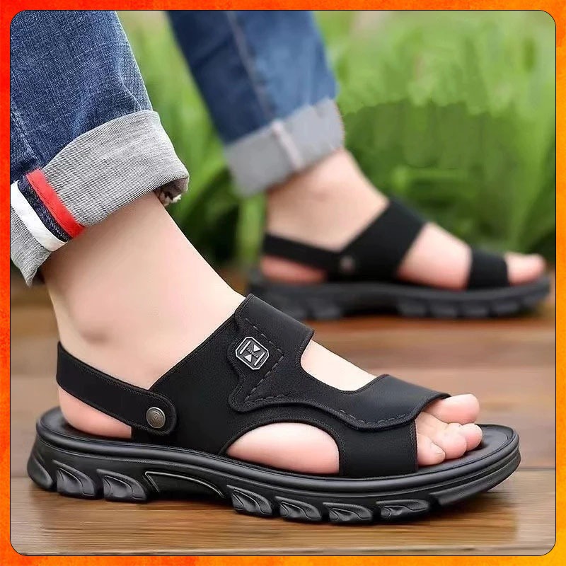 【Ready Stock】Sandals men cowhide shoes summer 2025 new non-slip ...