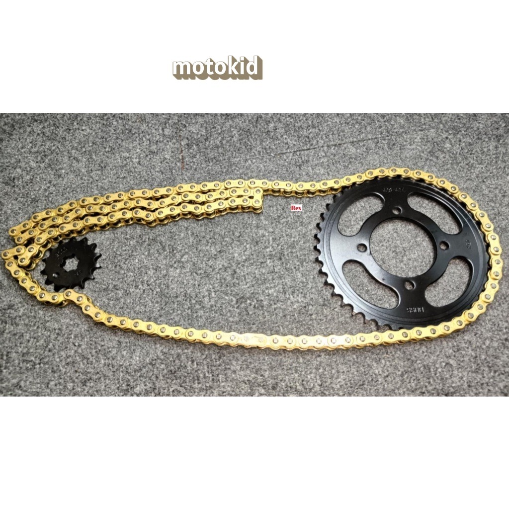 YTX STX YBR 125 RS100 RS110 HEAVY DUTY SPROCKET SET W/ CHAIN (14T 42T ...