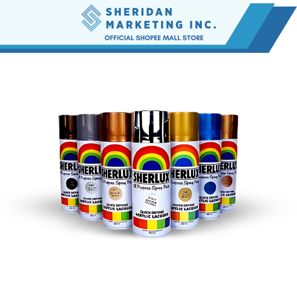 Sherlux All Purpose Spray Paint - Quick Drying Acrylic Super Metallic ...