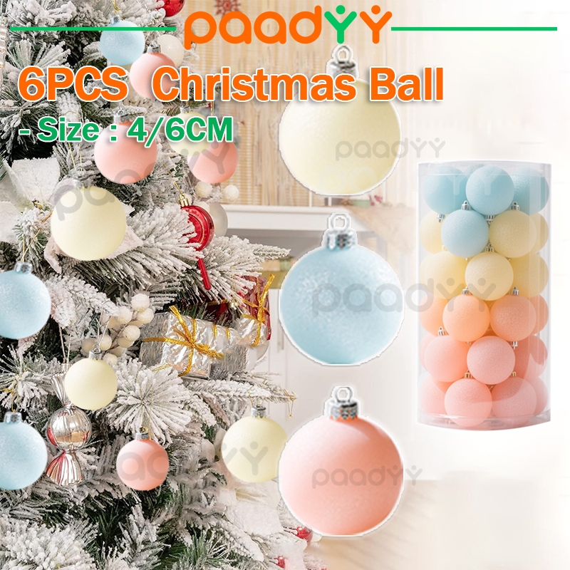 30PCS/Set Macaron Christmas Ball 4/6CM Matte Glitter Christmas Balls ...