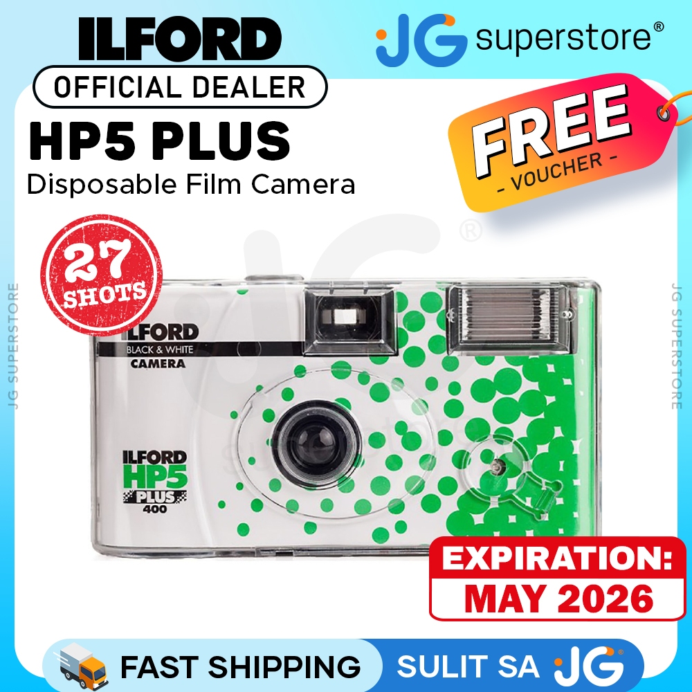 ILFORD HP5 Plus Black and White Disposable Camera with 27 Exposures ...