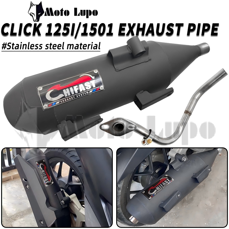 Motocycyle Exhaust Pipe For Honda Click 125i/150i V1/V2 Muffler Pipe ...