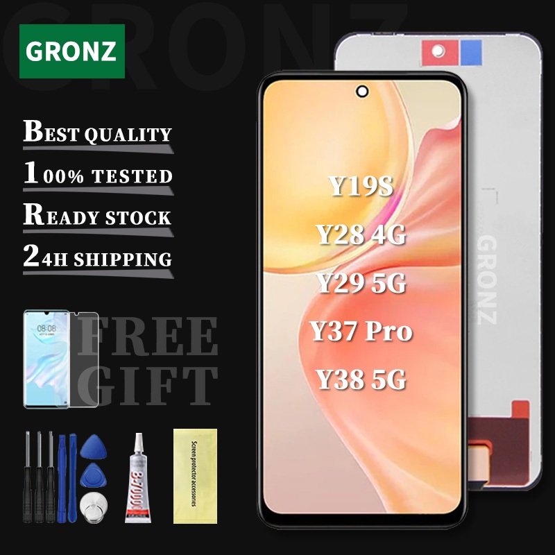 For Vivo Y19S/Y28 4G/Y29 5G/Y37 Pro/Y38 5G LCD Screen Full Set Assembly ...