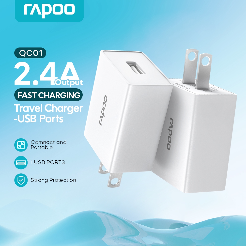 Rapoo QC01 2.4A Output USB Travel Charger Ports Fast Charging for ...