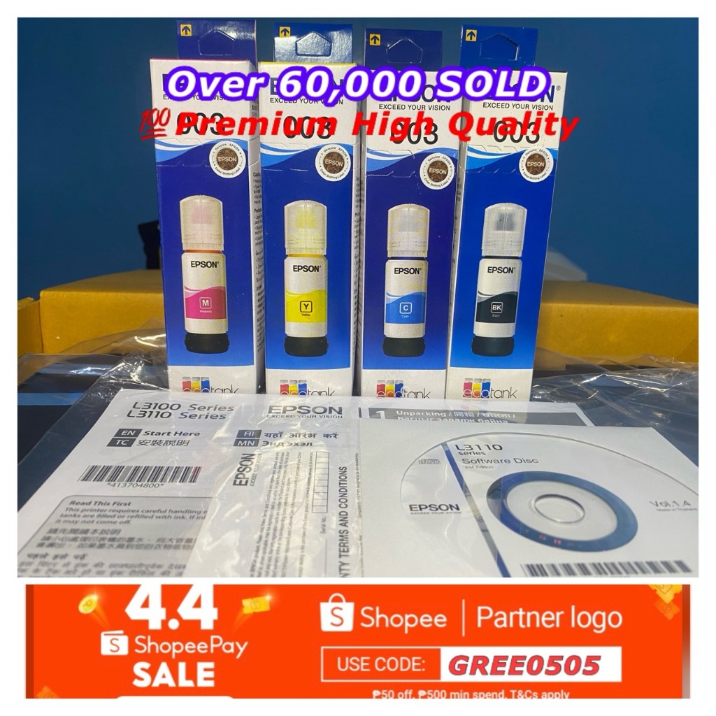 Premium Quality Ink Compatible for Printers L3210 L3250 L3150 L5190 ...