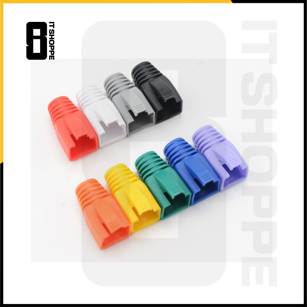10/50 pcs RJ45 Ethernet Network Cable Rubber Boots Cable Connector ...