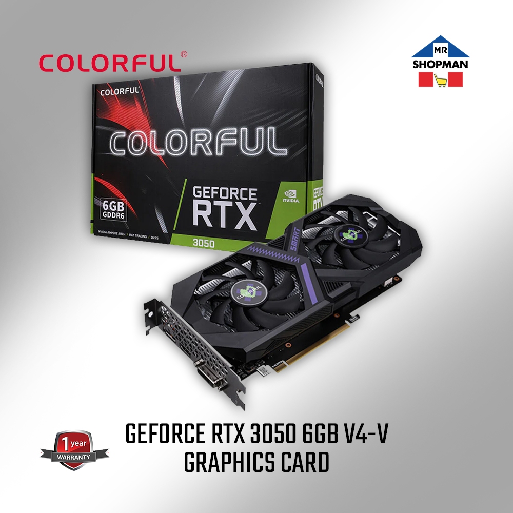 ColorFul GeForce RTX 3050 6GB V4-V GDDR6 Graphics Card GPU | Shopee ...