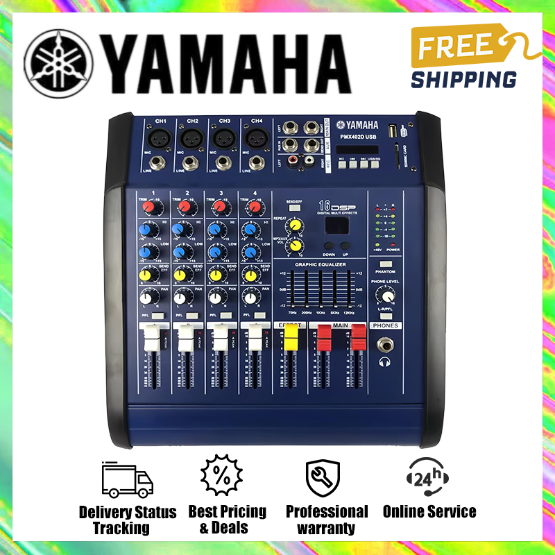 YAMAHA PMX402D Powered Mixer Audio Mixer Amplifier With Equalizer 4 ...