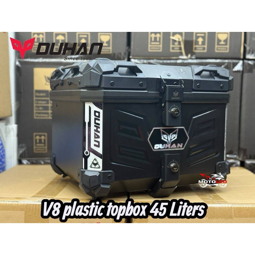 DUHAN V8 45Liters ABS PLASTIC TOPBOX (FREE BACKREST) | Shopee Philippines
