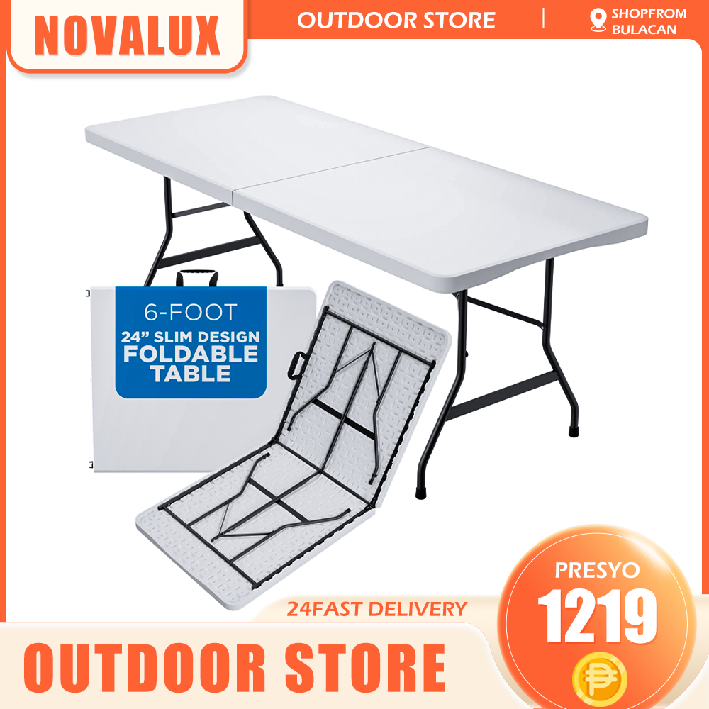 Novalux] 4FT 6FT Heavy Duty Folding Table Portable Dining