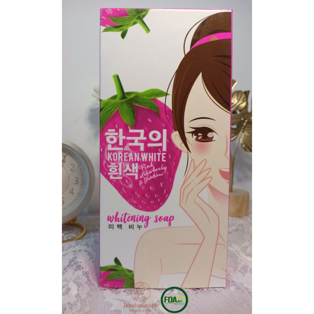 KOREAN WHITE PINK STRAWBERRY & GLUTATHIONE WHITENING SOAP | Shopee  Philippines
