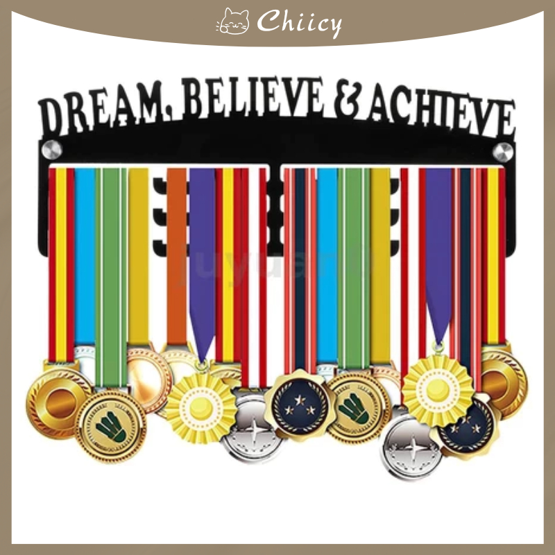 Medal Hanger Holder Rack Acrylic Personalised 3 Tier 5mm DREAM BELIEVE ...