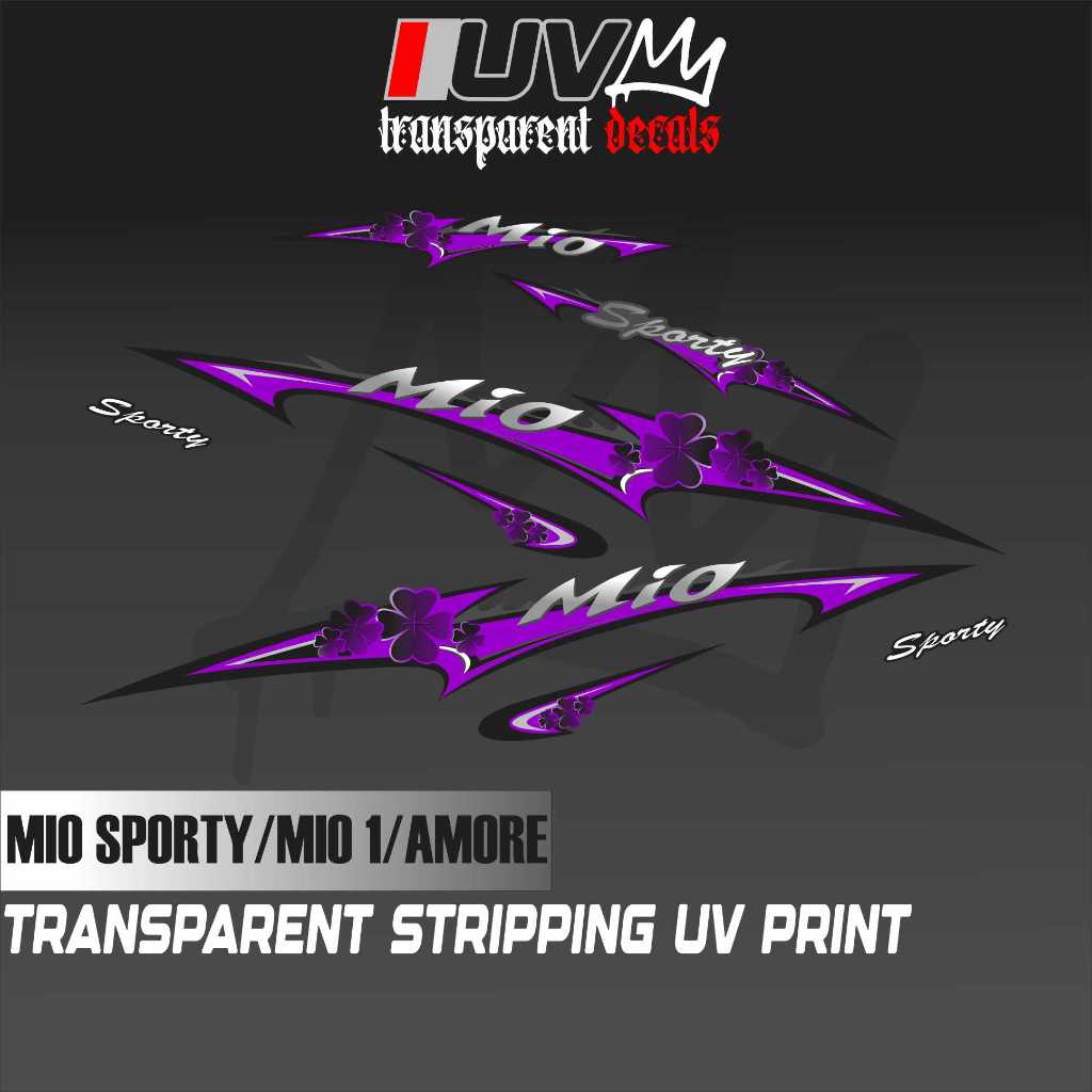 TRANSPARENT UV MIO 1/ MIO SPORTY CLOVER DESIGN DECALS | Shopee Philippines