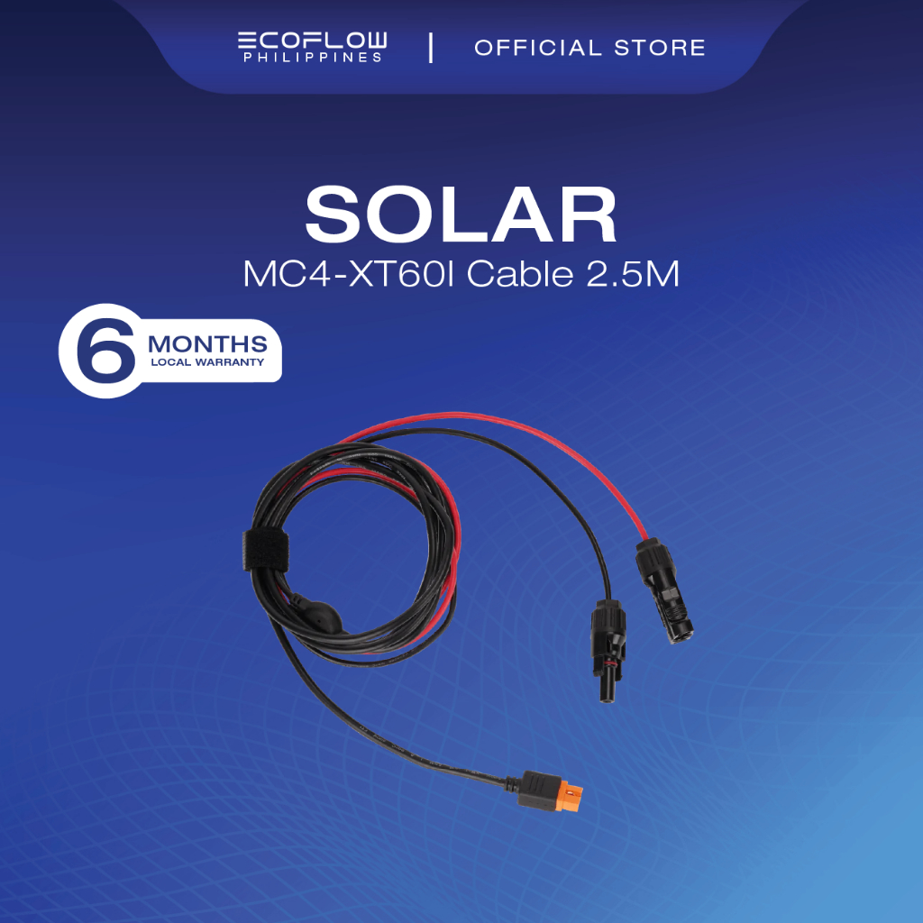 EcoFlow Solar To XT60i Cable 2.5M, Universal Use – Portable Power Plus