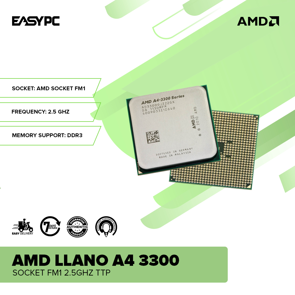 EasyPC | Amd Llano A4 3300 Socket Fm1 2.5ghz TTP Processor | Shopee ...