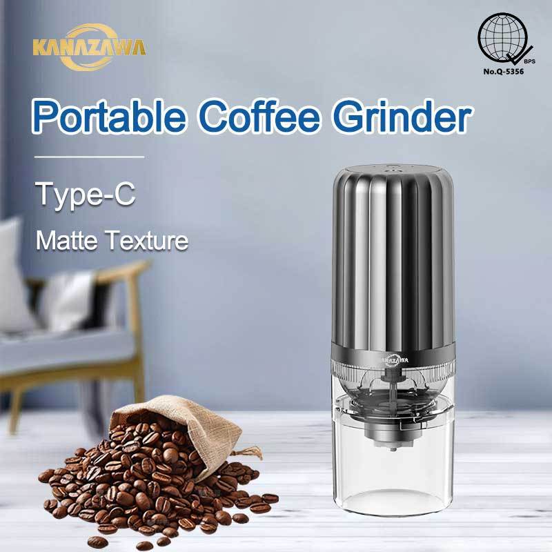 KANAZAWA Portable Coffee Grinder Type-C Rechargeable Electric ...