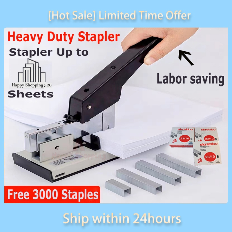 Capacity 100/240 long arm staplers with 3 boxes, heavy-duty staplers ...