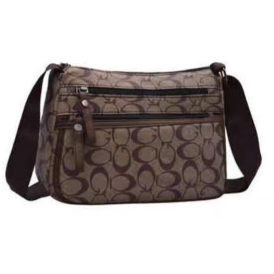 EMMA New Korean Style 3 Zipper PU Leather Sling Bag for Women (B698 ...