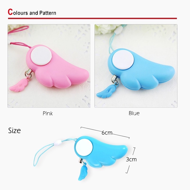 Wings Design Safety Alarm Keychain Personal Alarm Safety Emergency Self ...