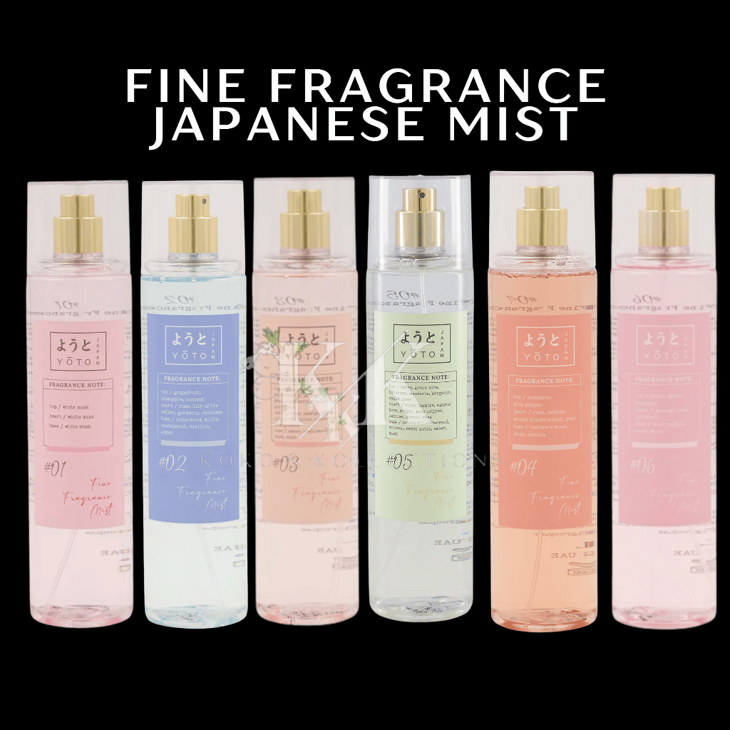 Yoto Japanese Body Fragrance Mist Long lasting w/ Fresh & aromatic ...