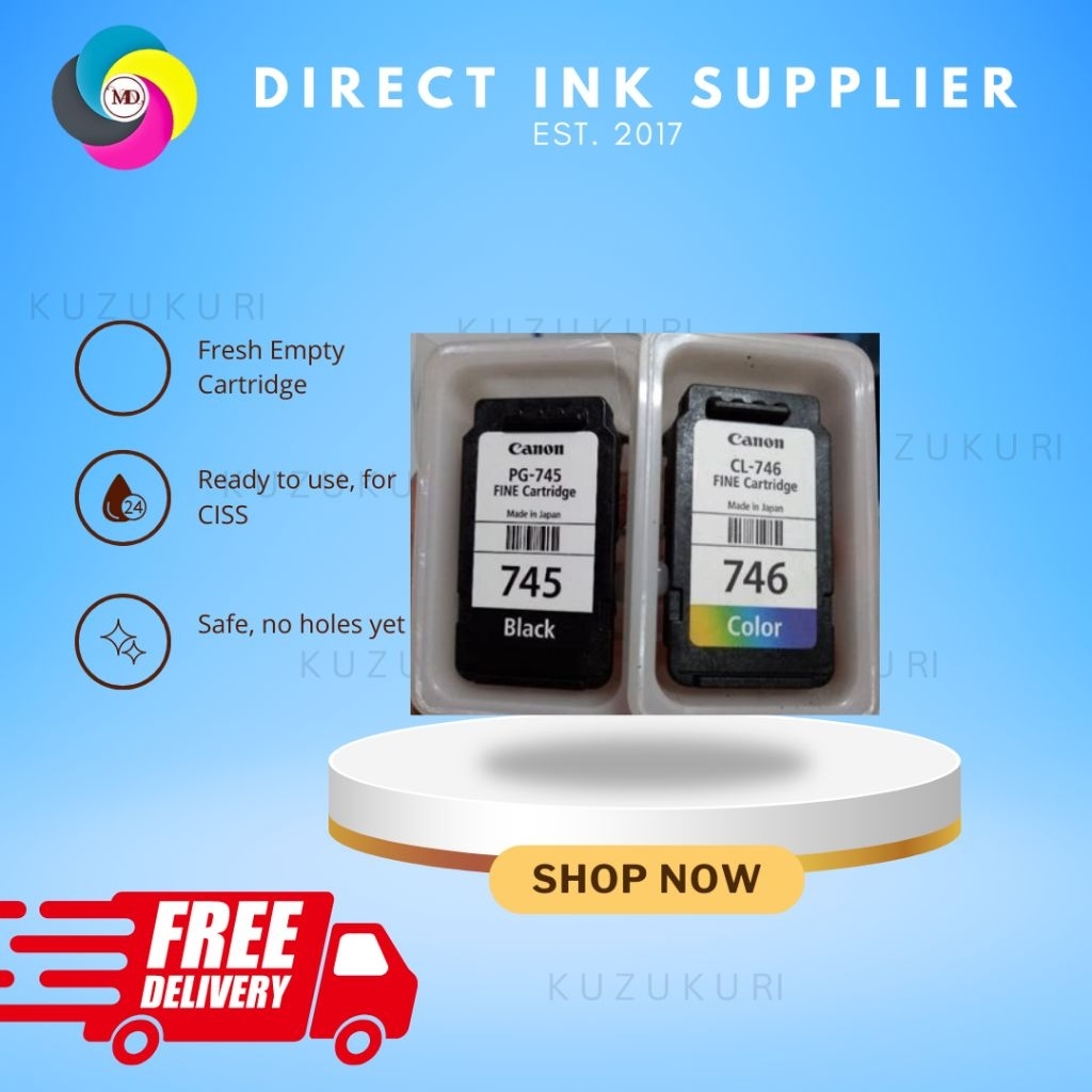 Can0n EMPTY PG-745 Black & CL-746 Colored Ink Cartridge 0riginal ...