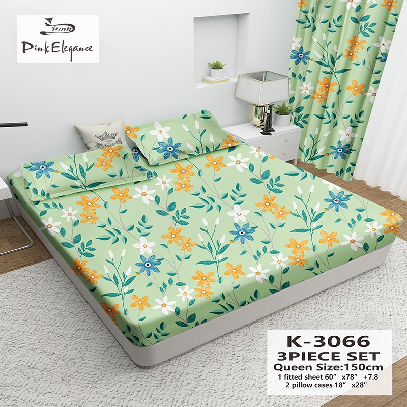 in1 Bed sheet Full Garterized Fitted Bedsheet with pcs Pillow