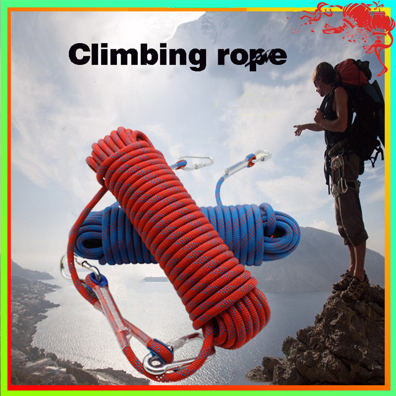 Professional outdoor rock climbing rope diameter 12mm with 2 climbing ...