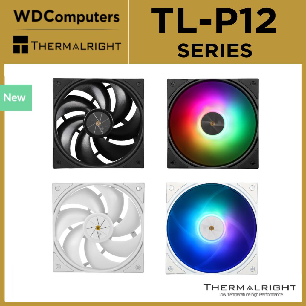 Thermalright TL-P12 Computer PC Case Fan CPU Fans 1500 RPM PWM Daisy ...