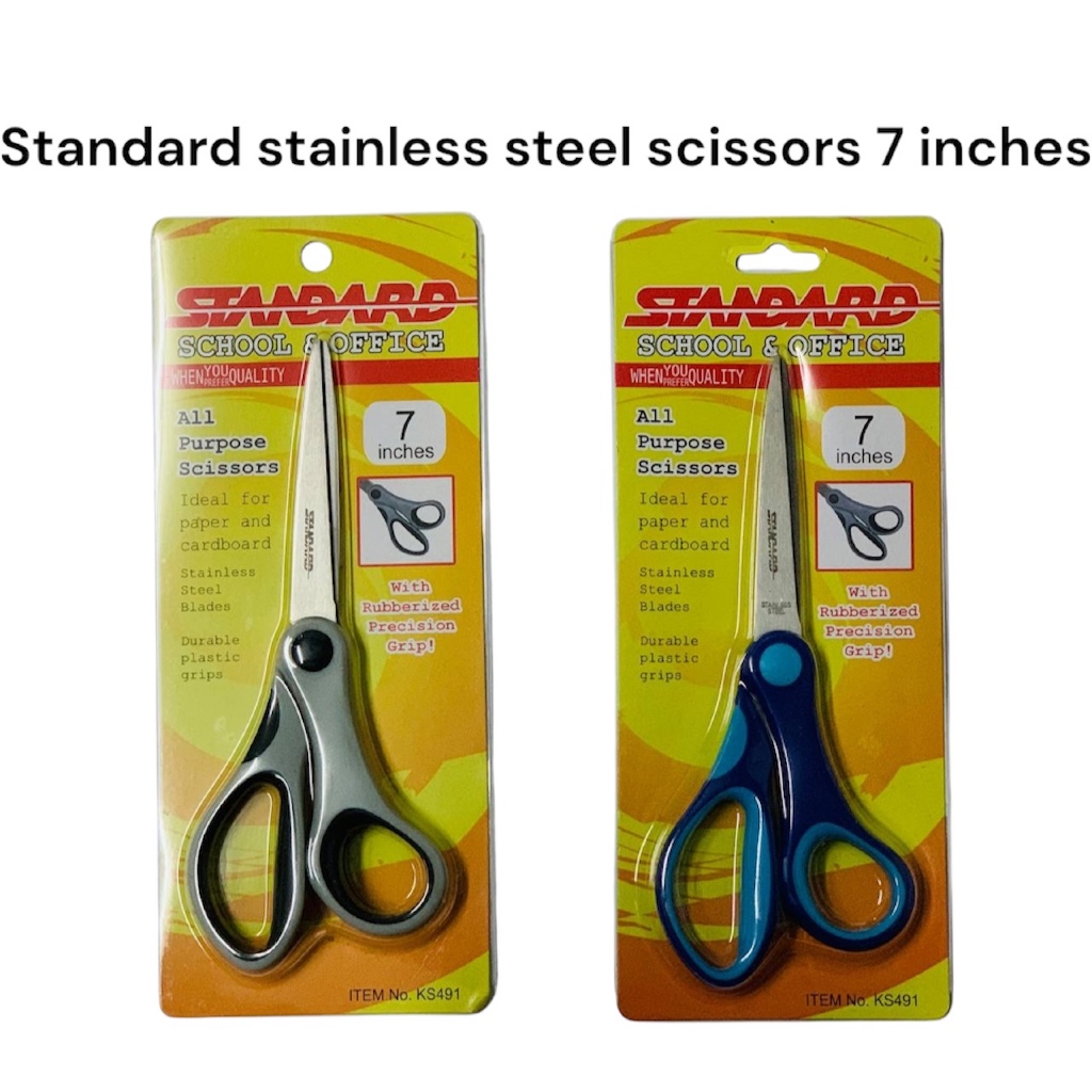 Standard stainless steel scissors 7 inches 1piece | Shopee Philippines