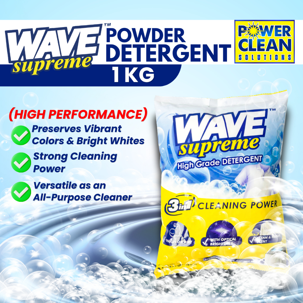 Powerclean Supreme Wave Powder Detergent - 1 Kilo | Shopee Philippines