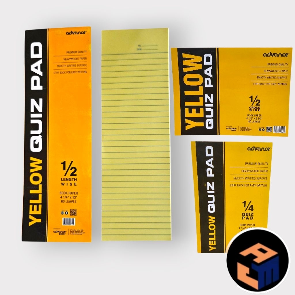 Advance Yellow Ruled Pad Quiz Pads | Shopee Philippines