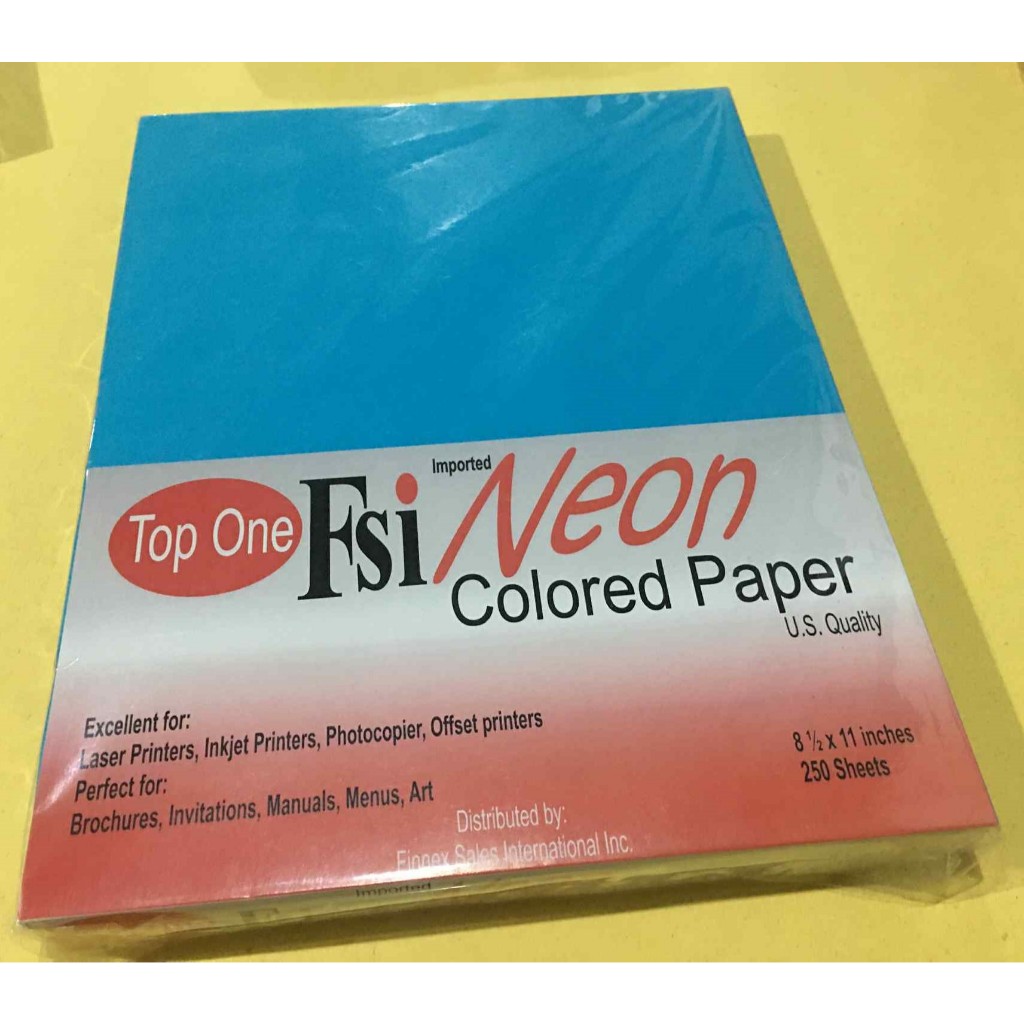 fsi colored paper neon 250sheets in one ream | Shopee Philippines