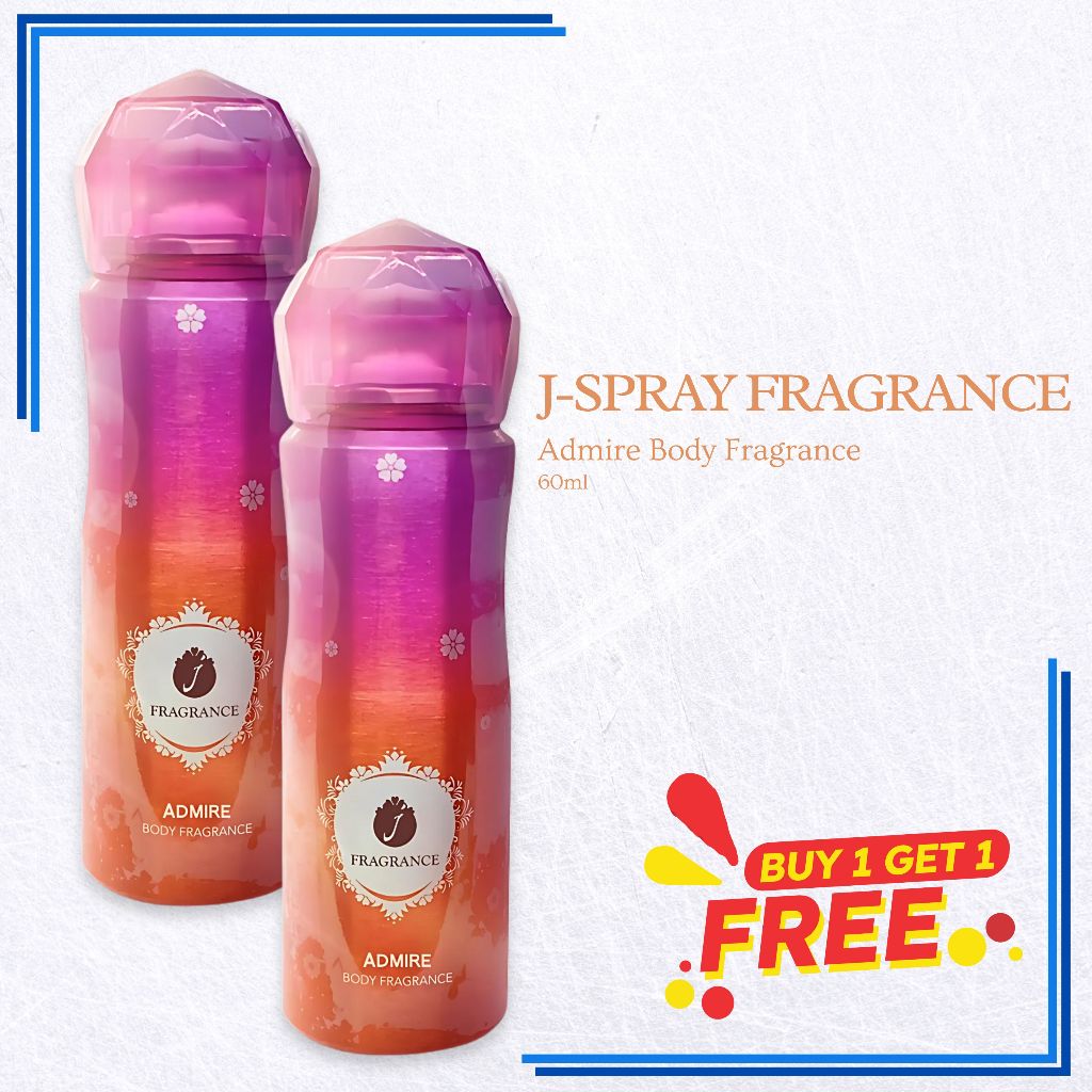 Buy 1 take 1 J Spray Fragrance Admire Body Fragrance 60ml | Shopee ...