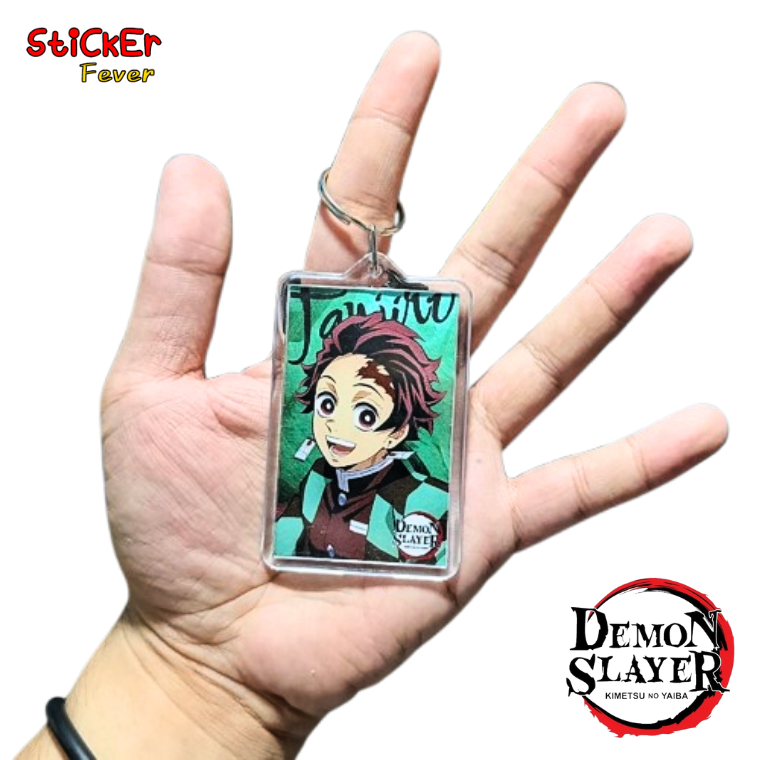 Sticker Fever Demon Slayer Acylic Keychains Souvenirs Bag and Wallet ...