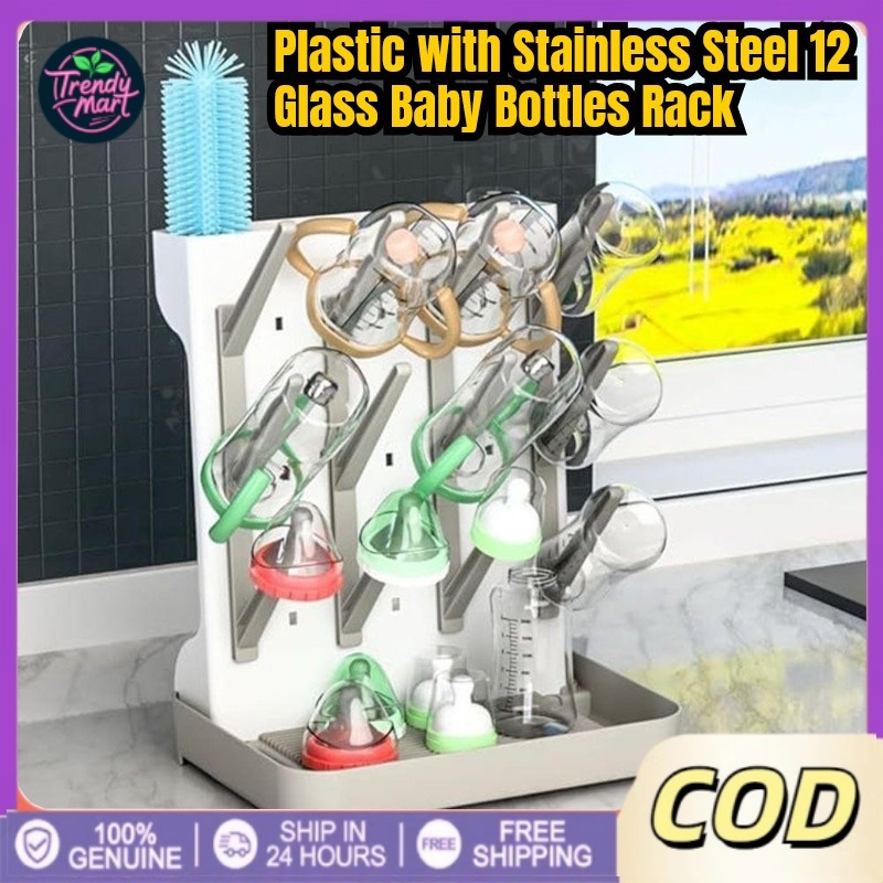 Baby Bottle Drying Rack Stand Portable Fast Dry Organizer Space Saving ...