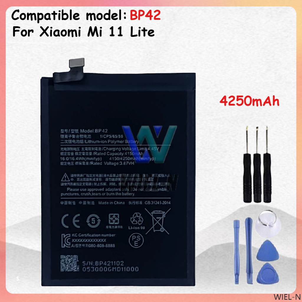 BP42 Battery for Xiaomi Mi 11 Lite 11Lite High 4250mAh Mobile Phone ...