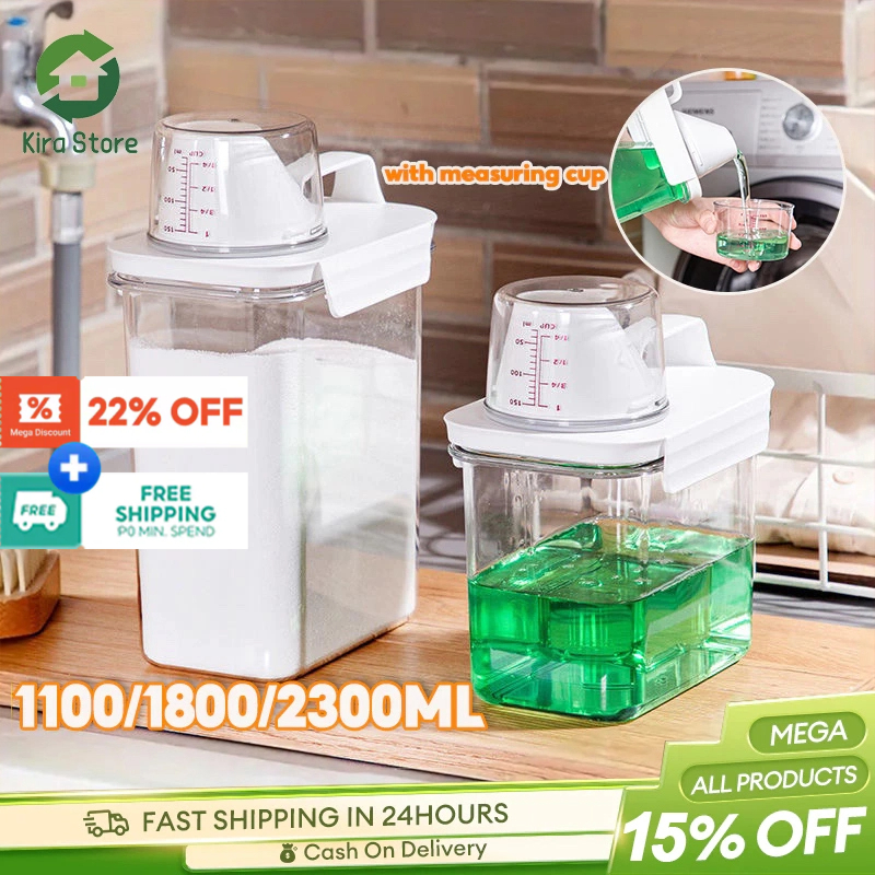 Liquid Detergent Dispenser Detergent Container Washing Powder Storage ...