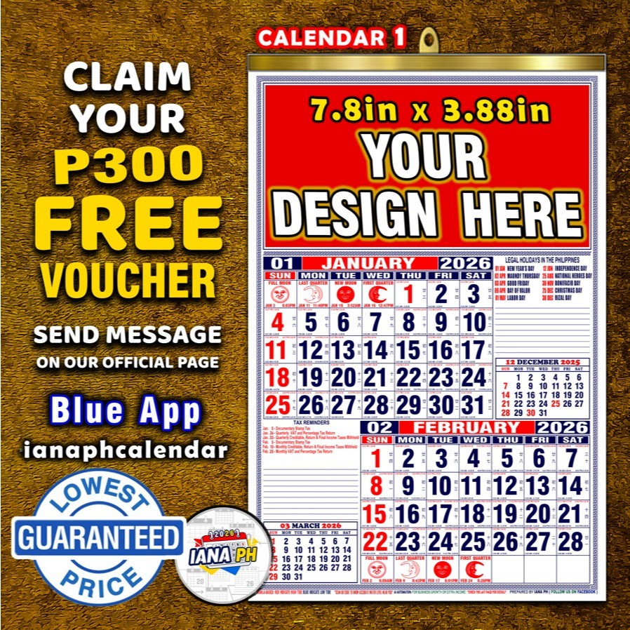 Bulk Order Commercial Calendar 2026 | Less S.F. | Shopee Philippines