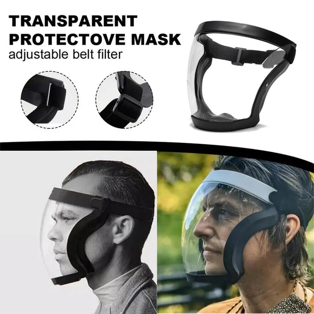 Transparent Full Fcae Mask Face shield Acrylic Anti Fog Dustproof ...