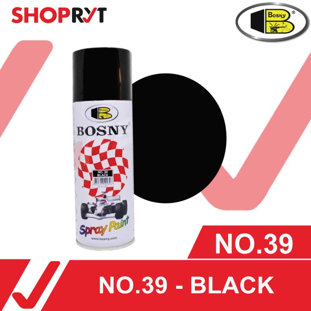 Bosny Acrylic Spray Paint #39 Black - Premium Quality Fast Drying ...