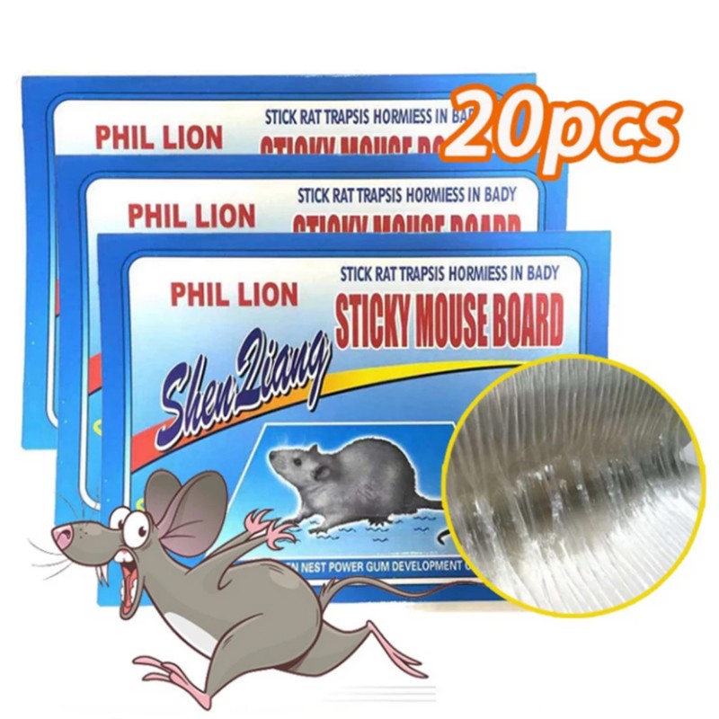 20Pcs Mouse Sticky Mice Rodent Glue Board Bait Trap Super Stick Mouse ...